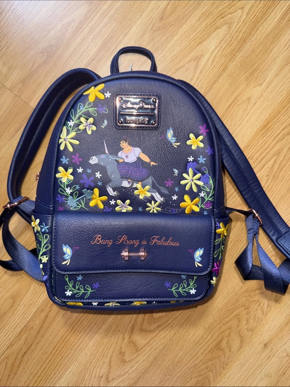 Loungefly Disney Parks Navy Floral Backpack - 